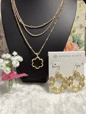 Susie Multi Strand Convertible Necklace & Susie Open Frame Earrings Kendra Scott